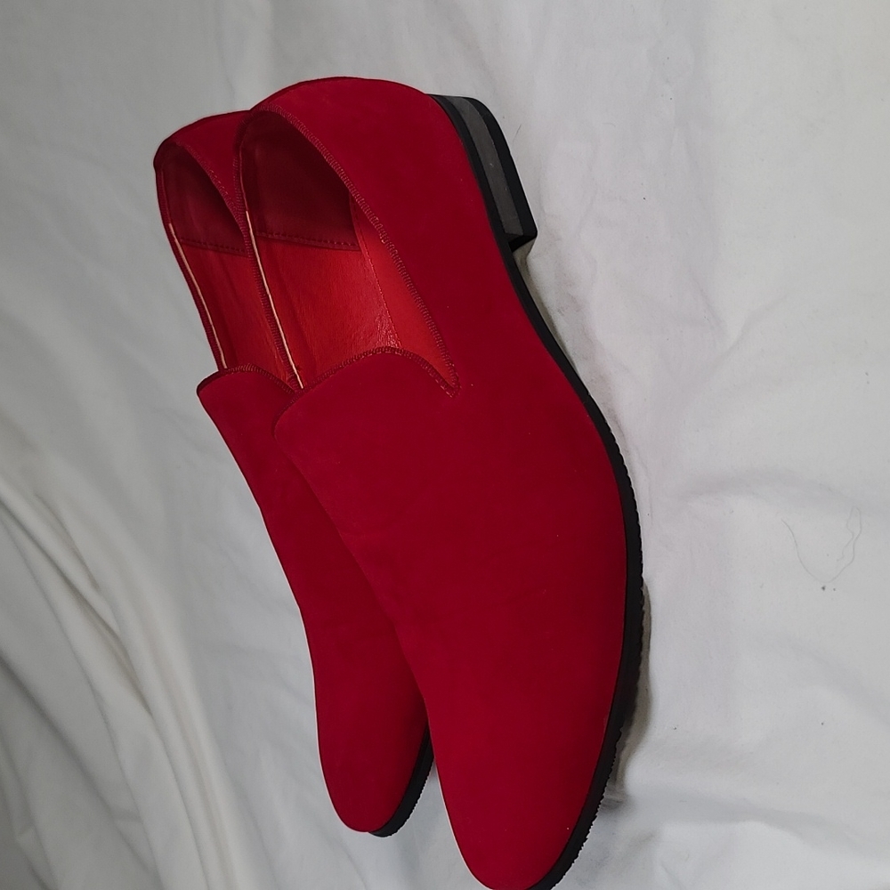 Azarman Red Suede slip on shoes mens size 10
